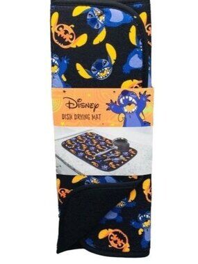 Disney Halloween Stitch Jack O Lantern Dish Drying Mat